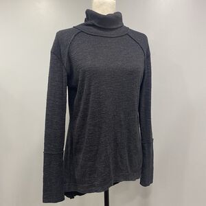 WE THE FREE S Beach Split Back Relaxed Turtleneck Sweater Oversized Lagenlook